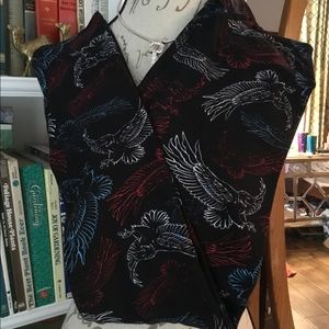 LuLaRoe OS red white blue eagle leggings